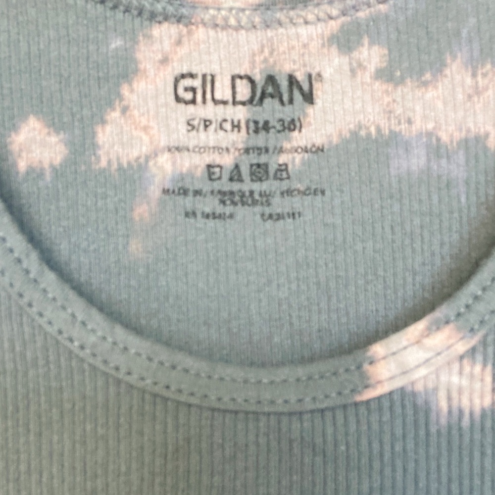SOLD Hand Bleach Dyed Cut Off Ribbed Tank Top - Picture 12 of 14
